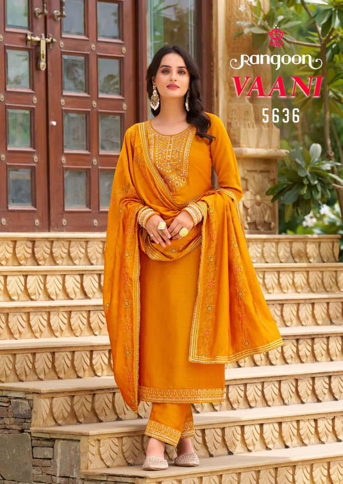 Vaani By Rangoon Silk Embroidery Kurti With Bottom Dupatta Wholesale Shop In Surat
